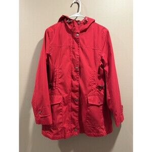 1 Madison Water Resistant Hooded Rain Jacket Women's Size Small